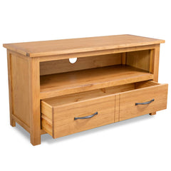 244466 vidaXL TV Cabinet 90x35x48 cm Solid Oak Wood 2