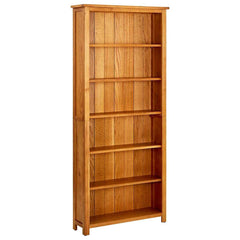 7-Tier Bookcase Solid Oak Wood 80 cm 180 cm 22.5 cm