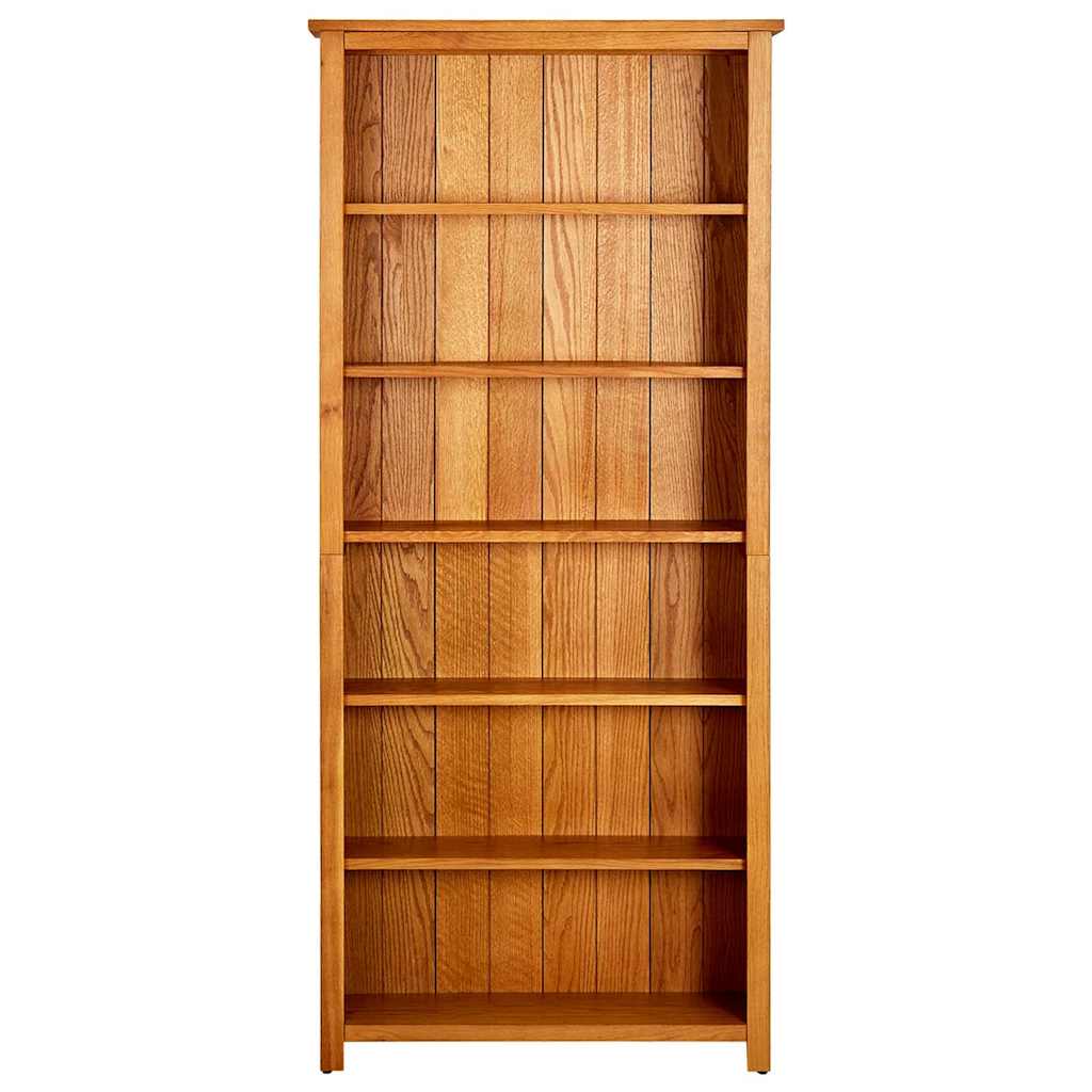 7-Tier Bookcase Solid Oak Wood 80 cm 180 cm 22.5 cm
