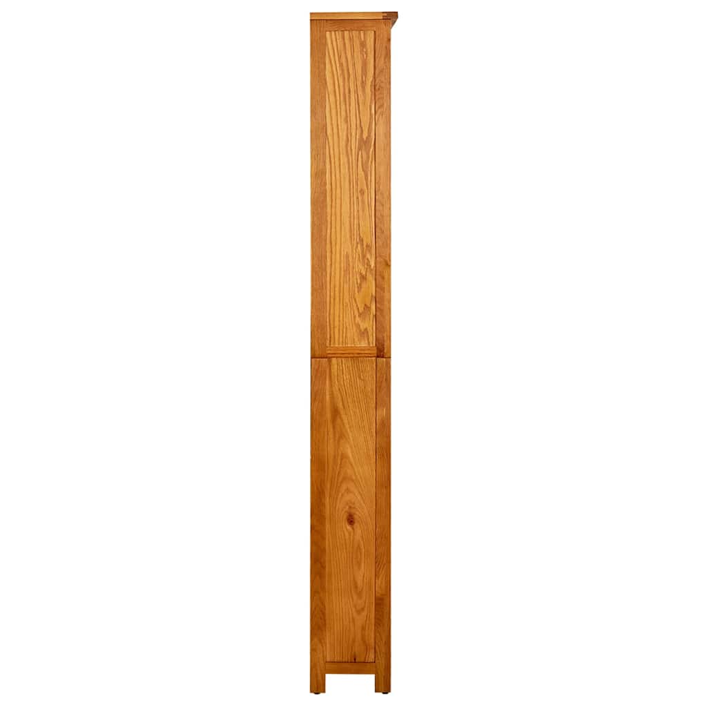 7-Tier Bookcase Solid Oak Wood 80 cm 180 cm 22.5 cm