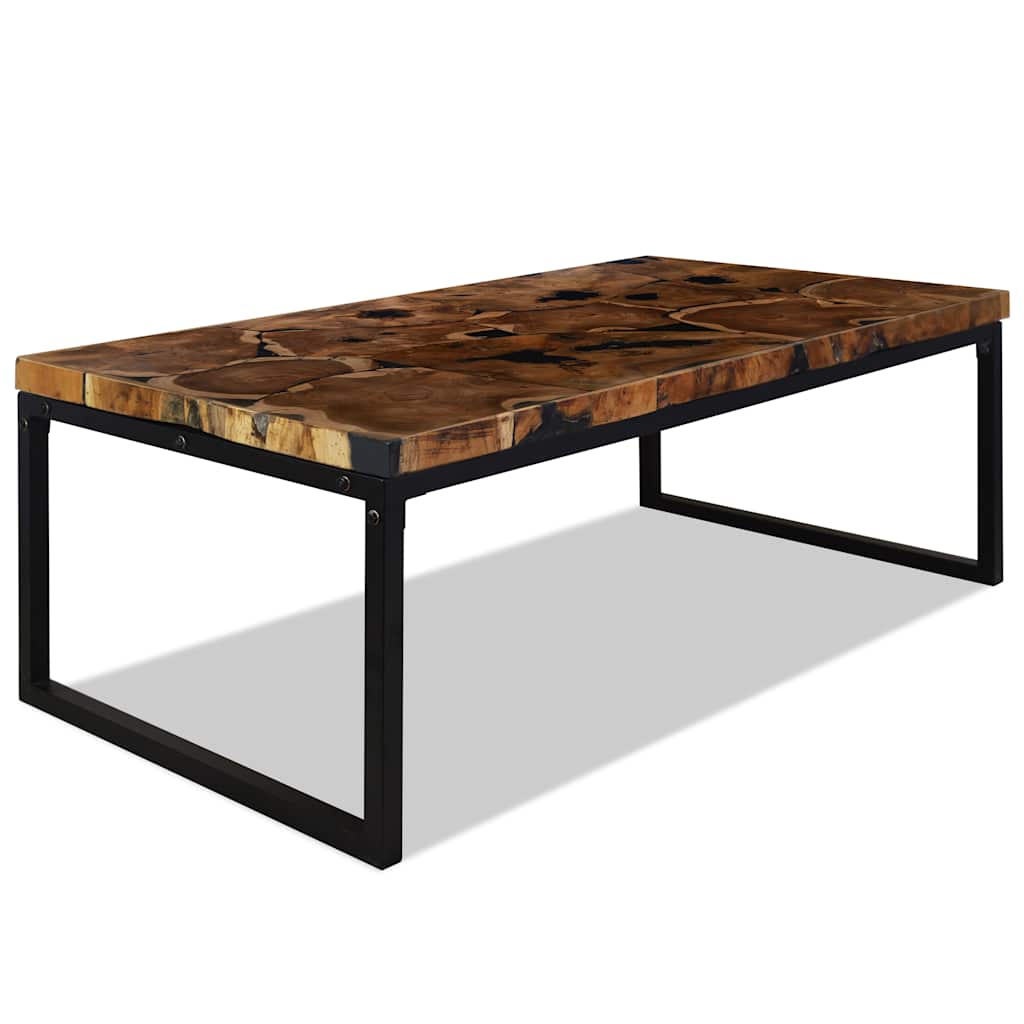 244551 vidaXL Coffee Table Teak Resin 110x60x40 cm 2