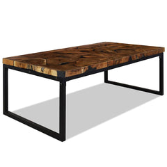 244551 vidaXL Coffee Table Teak Resin 110x60x40 cm 3