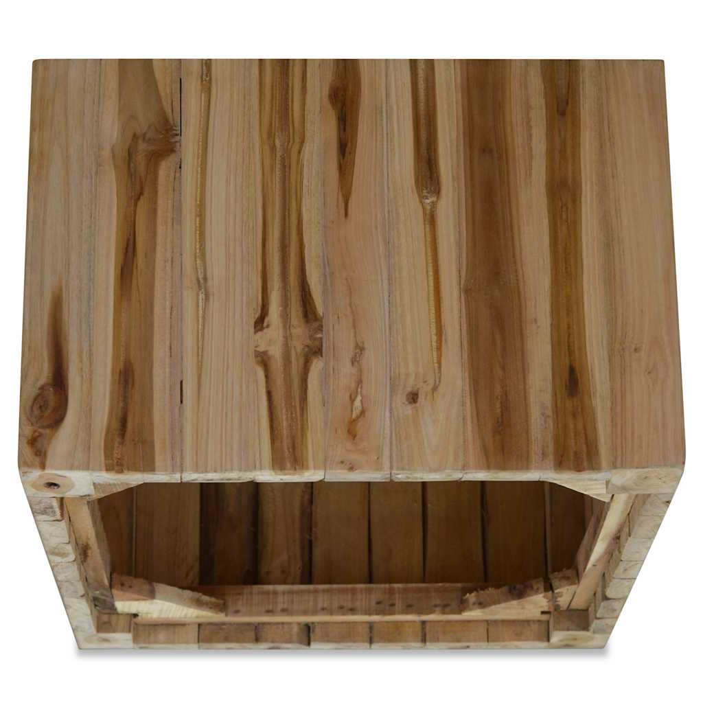 244555 vidaXL Coffee Table Genuine Teak 50x50x35 cm 3