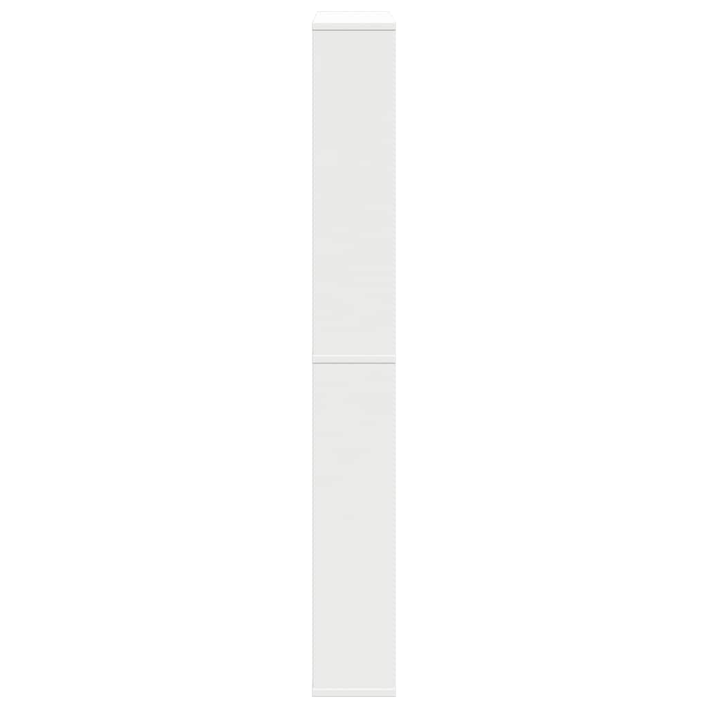 vidaXL Shoe Rack | White | Engineered wood, mirror | 63x17x134 cm | Shoe Cabinet 5