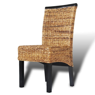 Dining Chairs 4 pcs Abaca and Solid Mango Wood