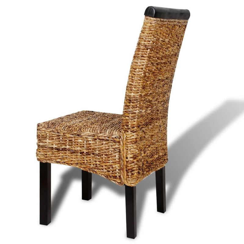 Dining Chairs 4 pcs Abaca and Solid Mango Wood