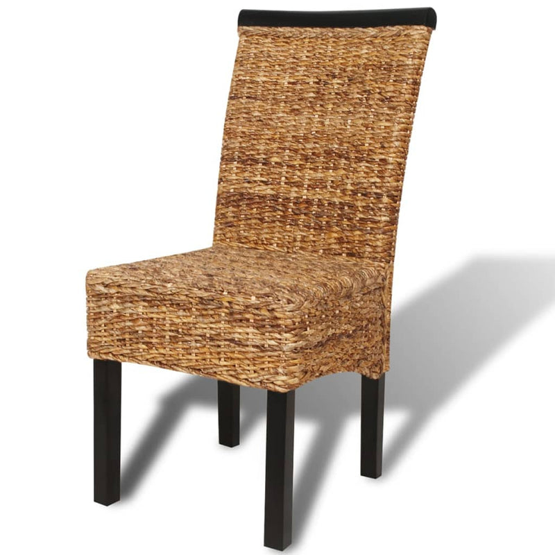 Dining Chairs 6 pcs Abaca and Solid Mango Wood