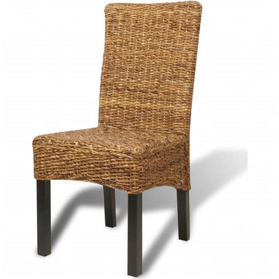 Dining Chairs 4 pcs Abaca and Solid Mango Wood