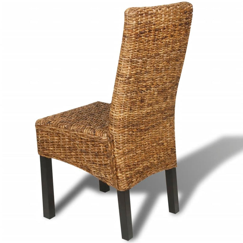 Dining Chairs 4 pcs Abaca and Solid Mango Wood