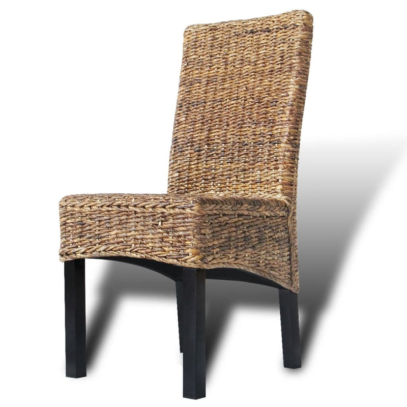 Dining Chairs 4 pcs Abaca and Solid Mango Wood