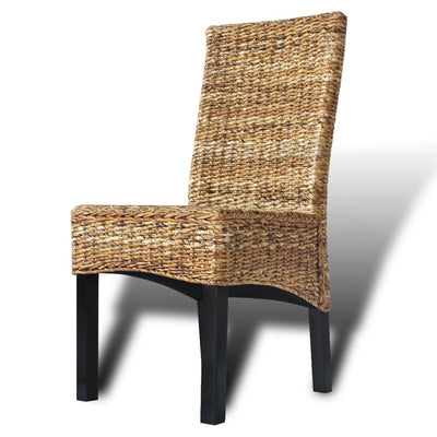 Dining Chairs 4 pcs Abaca and Solid Mango Wood