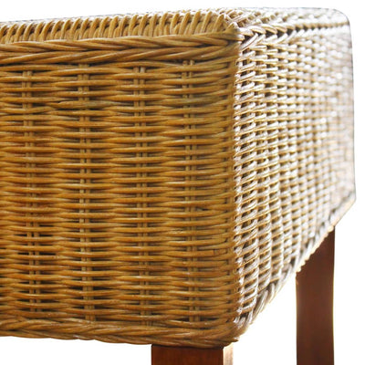 Dining Chairs 4 pcs Brown Natural Rattan