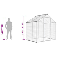 Outdoor Aviary Aluminium 178 cm 194 cm 122 cm