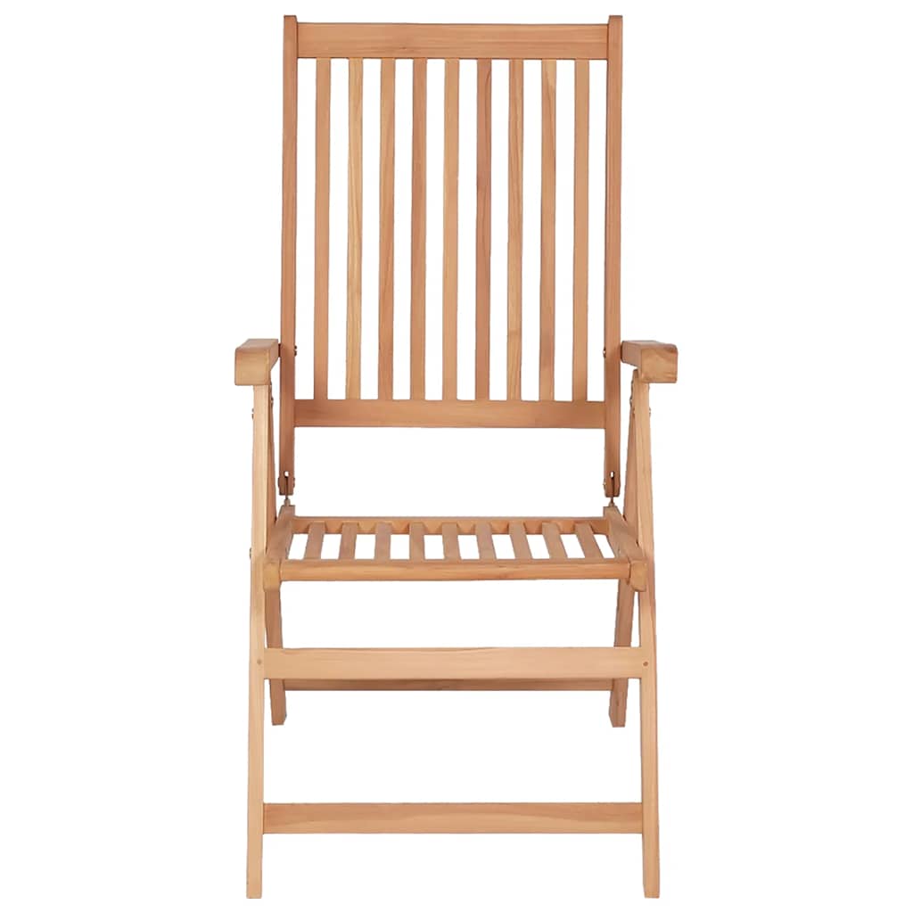 Reclining Folding Chairs Solid Teak Wood 2