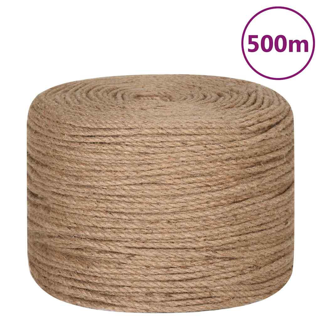 Rope 100% Jute Natural Length 500 m 6 mm