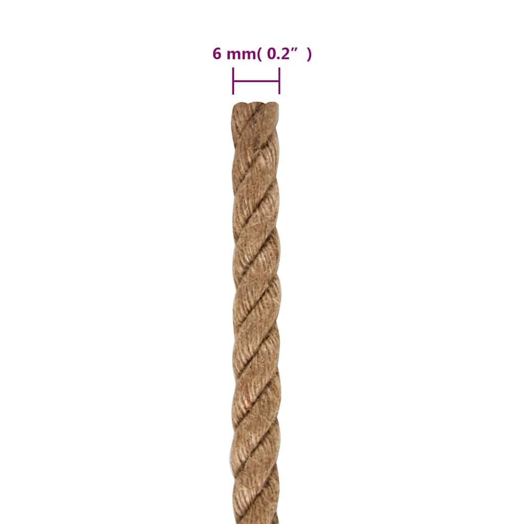 Rope 100% Jute Natural Length 500 m 6 mm