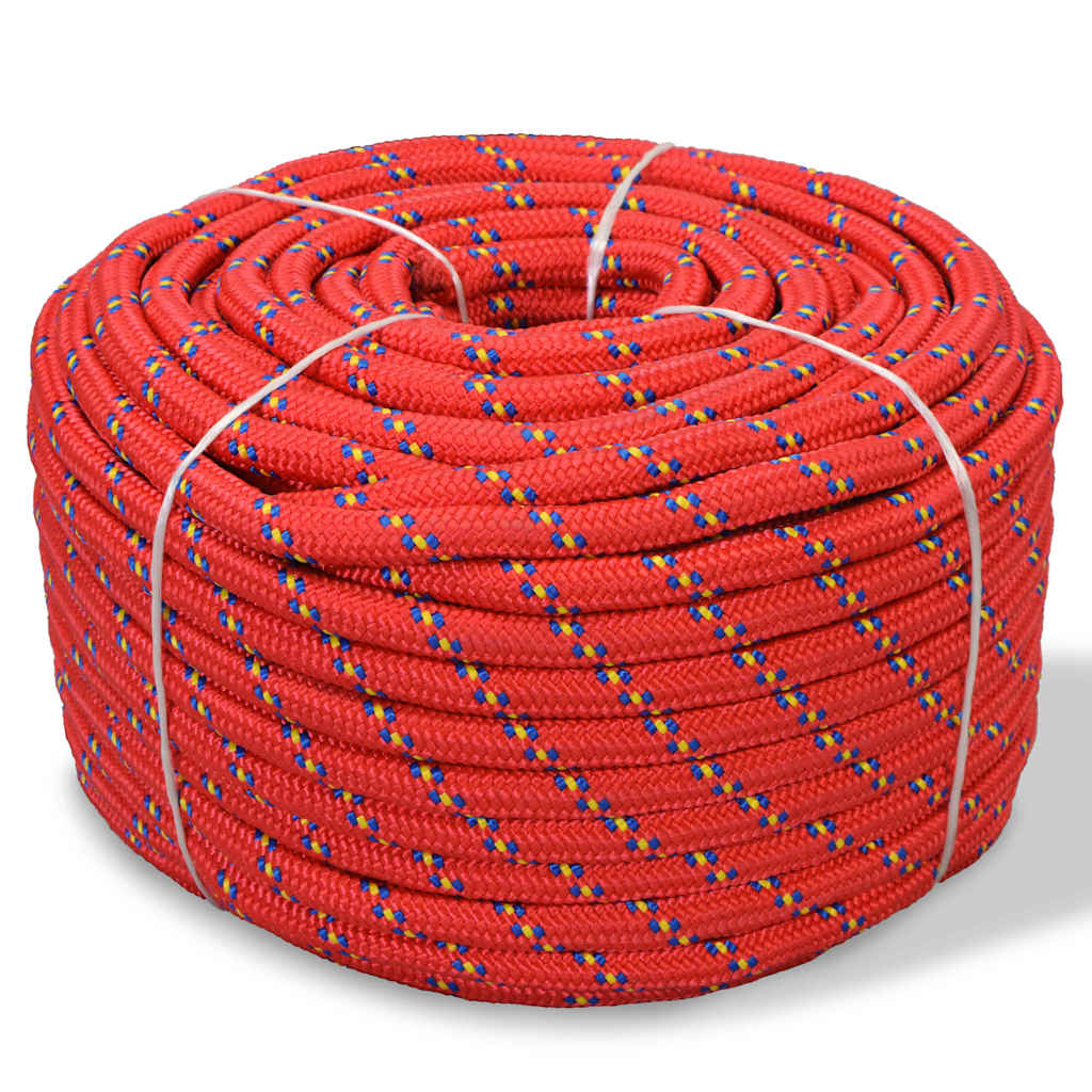 vidaXL Marine Rope Polypropylene 12 mm 50 m Red 1