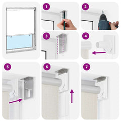 vidaXL Outdoor Roller Blind 125(W)x230(H) cm Cream 6