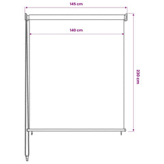 vidaXL Outdoor Roller Blind 145(W)x230(H) cm Anthracite 6