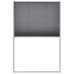Plisse Insect Screen for Windows Aluminium White 120 cm