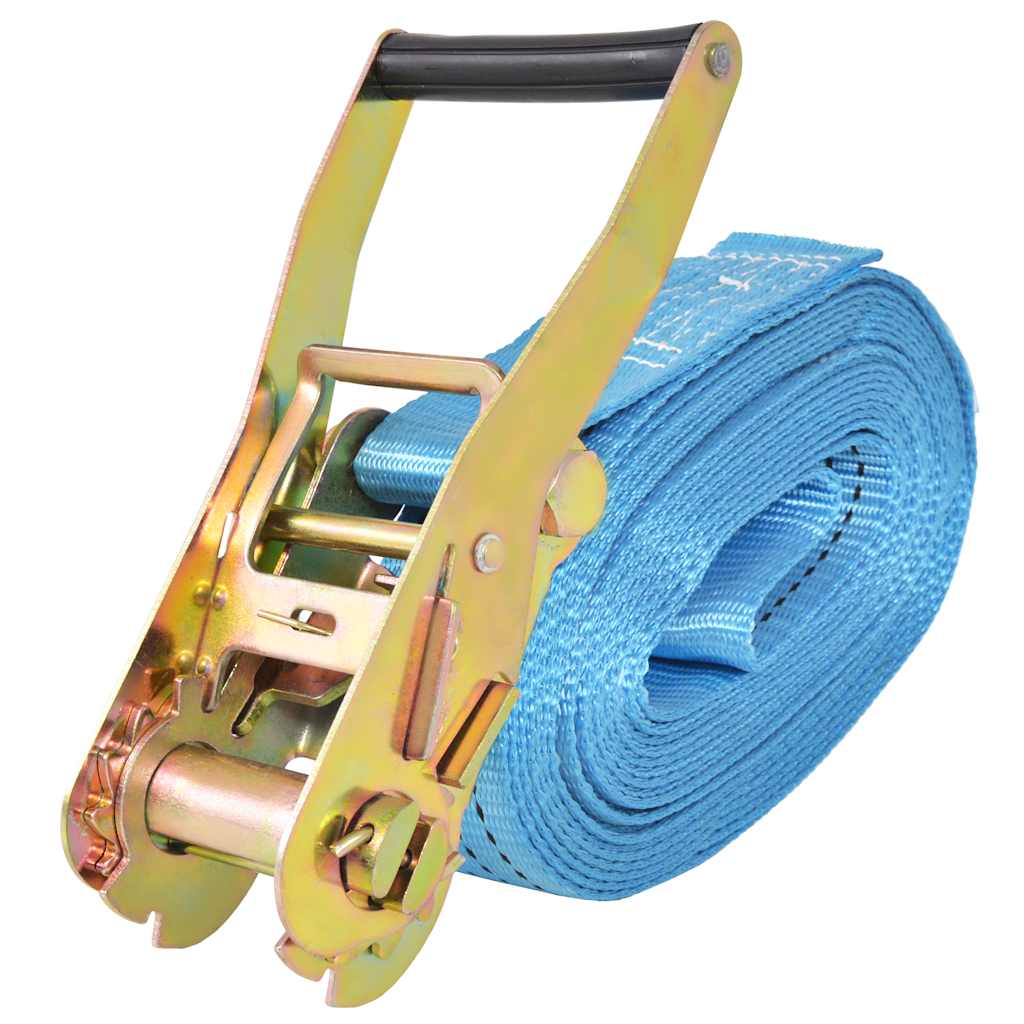 vidaXL Ratchet Tie Down Straps 4 pcs 4 Tonnes 8mx50mm Blue 3