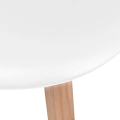 vidaXL Dining Chairs 2 pcs White Plastic 5