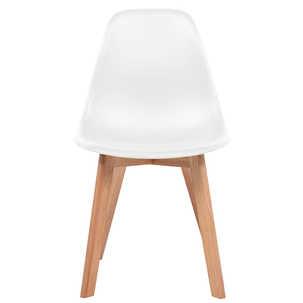 vidaXL Dining Chairs 4 pcs White Plastic 2