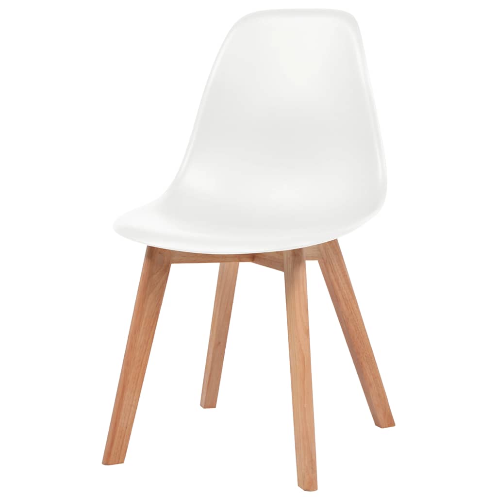 vidaXL Dining Chairs 4 pcs White Plastic 3