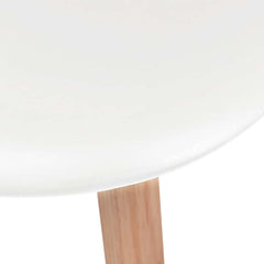 vidaXL Dining Chairs 4 pcs White Plastic 5
