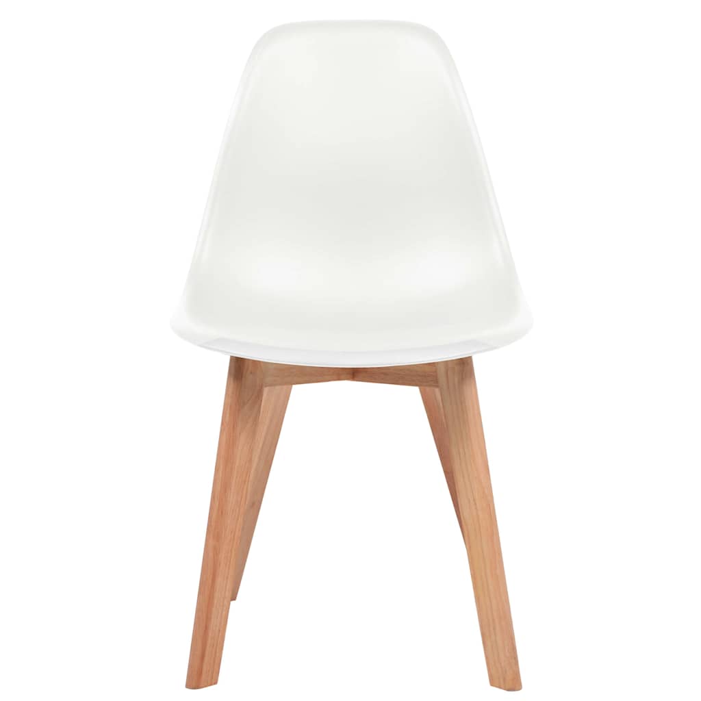 vidaXL Dining Chairs 6 pcs White Plastic 2