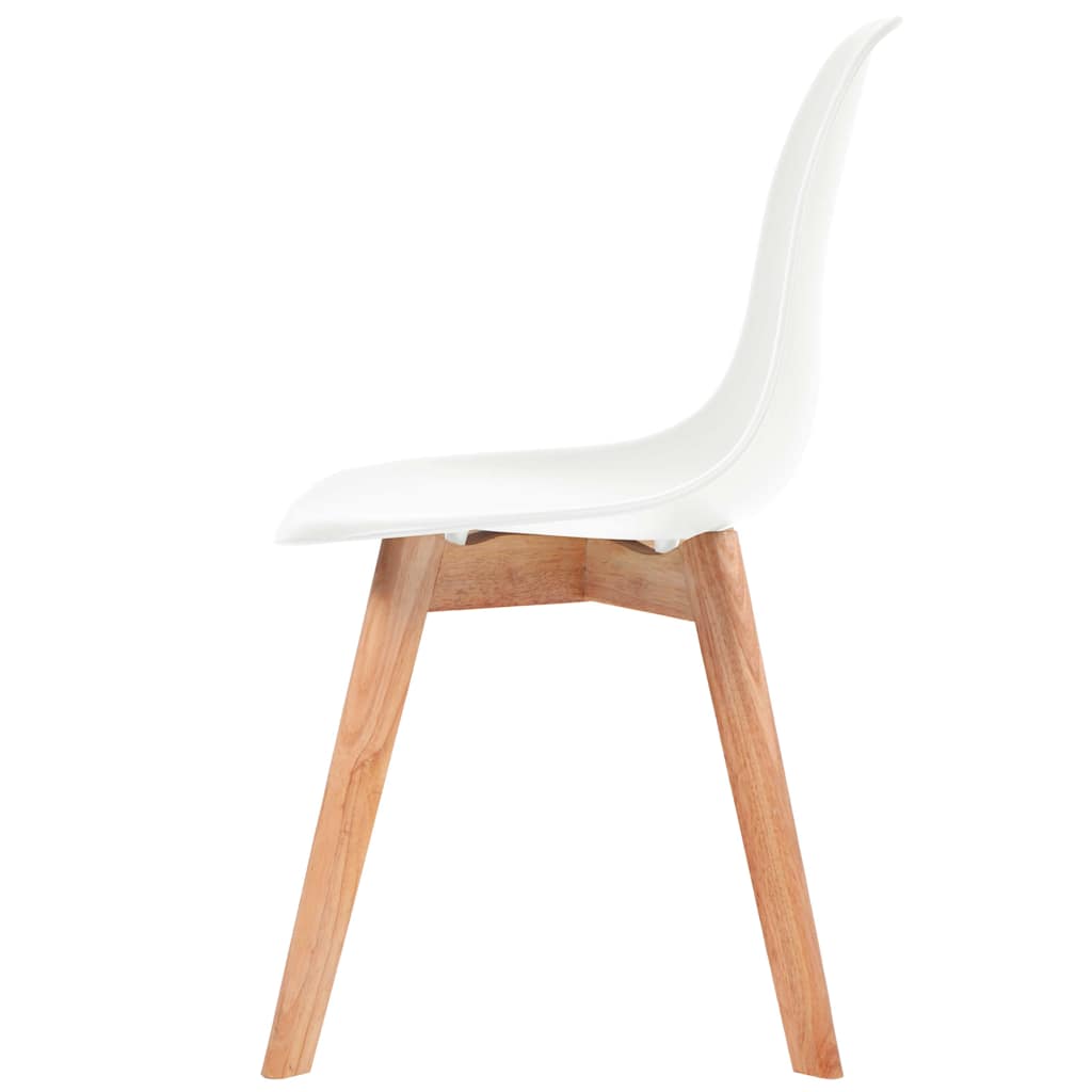 vidaXL Dining Chairs 6 pcs White Plastic 4