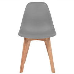 vidaXL Dining Chairs 4 pcs Grey Plastic 2