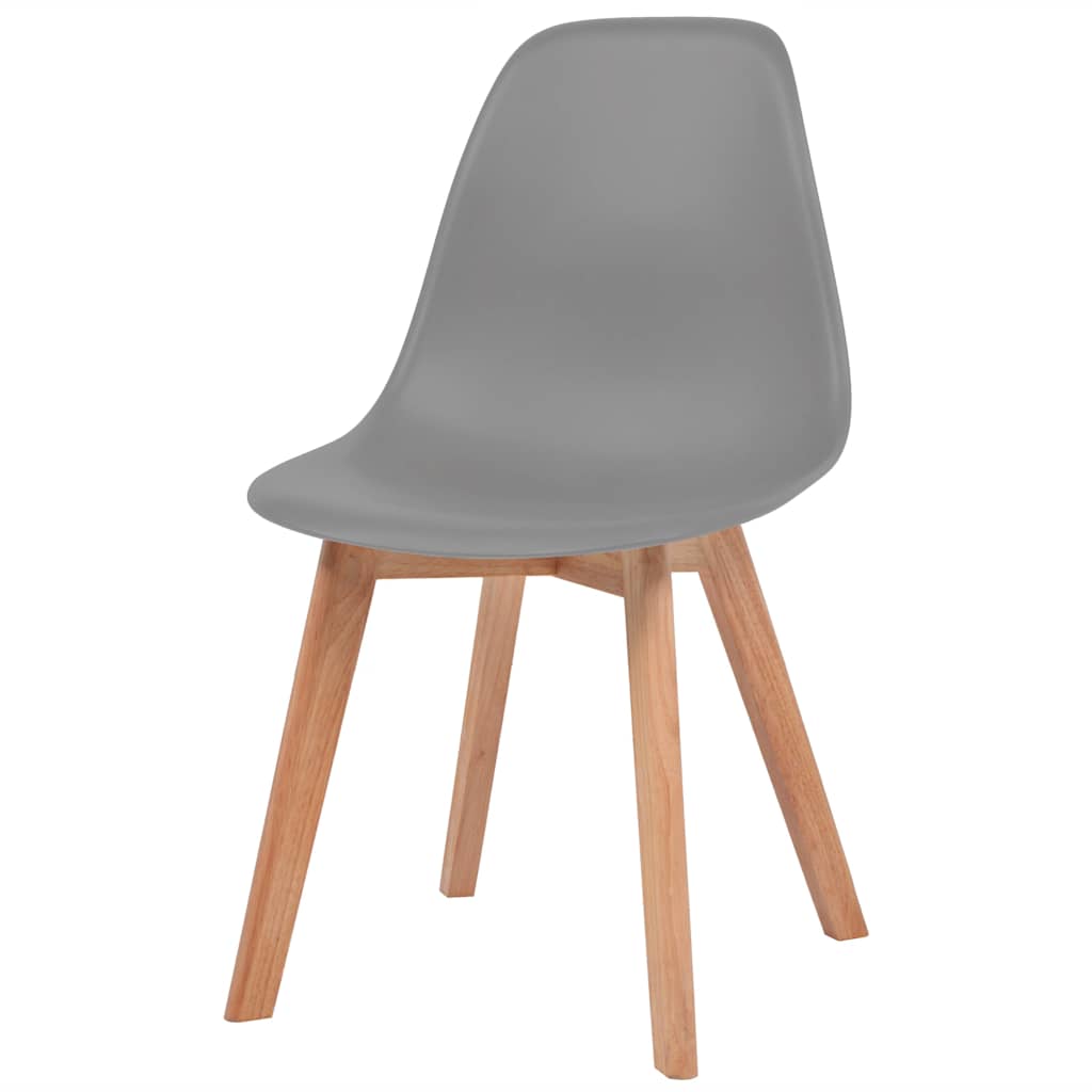 vidaXL Dining Chairs 4 pcs Grey Plastic 3