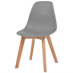 vidaXL Dining Chairs 4 pcs Grey Plastic 3