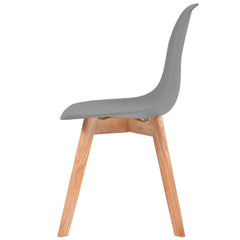 vidaXL Dining Chairs 4 pcs Grey Plastic 4