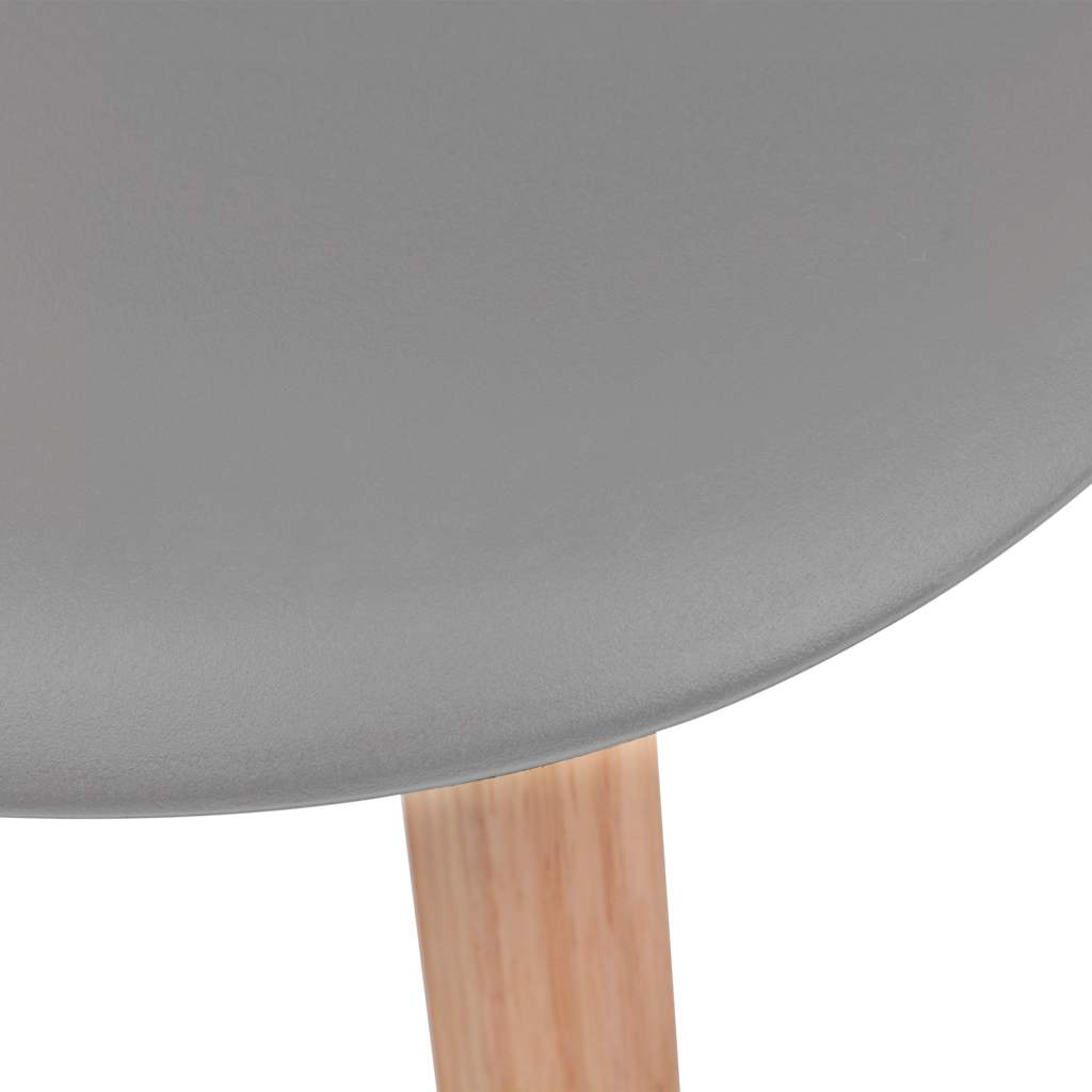 vidaXL Dining Chairs 4 pcs Grey Plastic 5