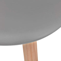vidaXL Dining Chairs 4 pcs Grey Plastic 5