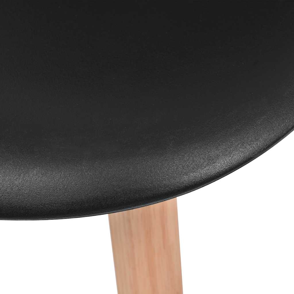 vidaXL Dining Chairs 4 pcs Black Plastic 5