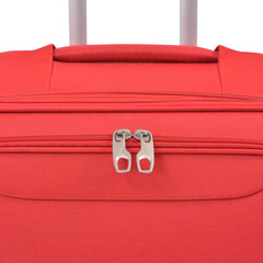 vidaXL 3 Piece Soft Case Trolley Set Red 5