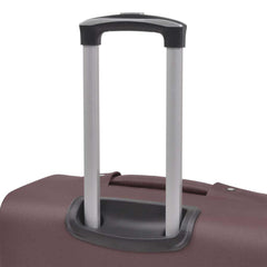 vidaXL 3 Piece Soft Case Trolley Set Coffee 4