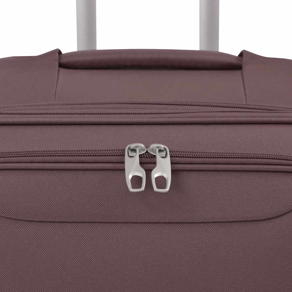 vidaXL 3 Piece Soft Case Trolley Set Coffee 5