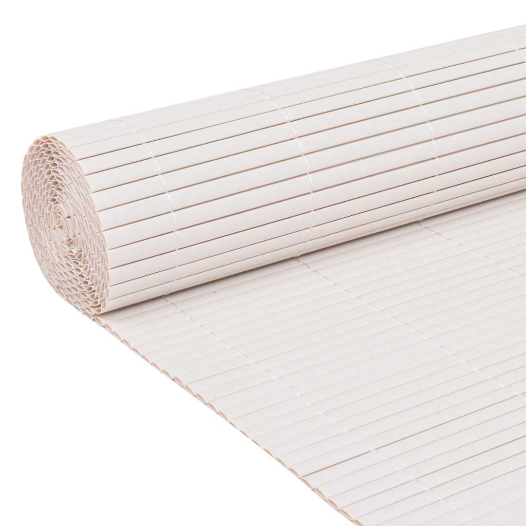 vidaXL Double-Sided Garden Fence 90x500 cm White 4