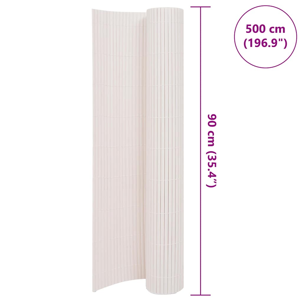 vidaXL Double-Sided Garden Fence 90x500 cm White 6
