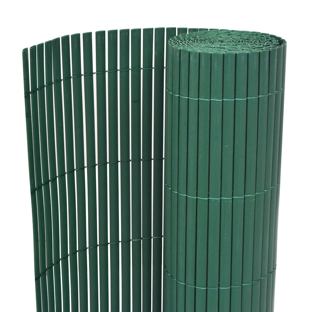 vidaXL Double-Sided Garden Fence PVC 90x500 cm Green 1