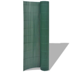 vidaXL Double-Sided Garden Fence PVC 90x500 cm Green 2