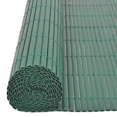 vidaXL Double-Sided Garden Fence PVC 90x500 cm Green 5