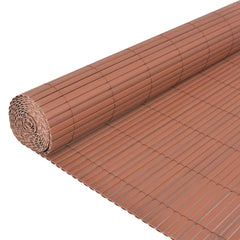 vidaXL Double-Sided Garden Fence PVC 90x500 cm Brown 4