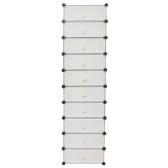 vidaXL Shoe Organiser | White | Plastic panels, Steel frames | Shoe Organiser 2