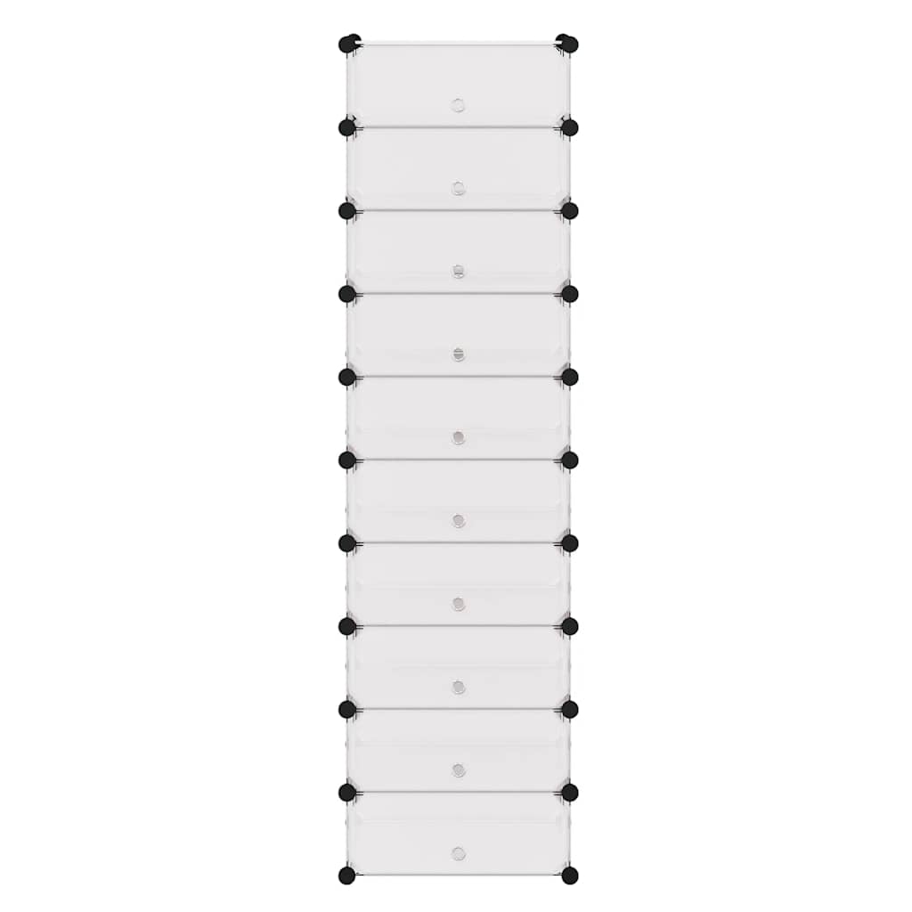 vidaXL Shoe Organiser | White | Plastic panels, Steel frames | Shoe Organiser 3