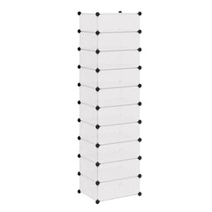 vidaXL Shoe Organiser | White | Plastic panels, Steel frames | Shoe Organiser 5
